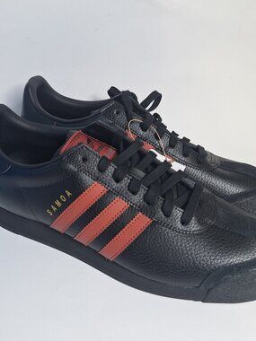 adidas Originals Samoa Black Preloved Ruby Leather Sneakers Size 12 NEW